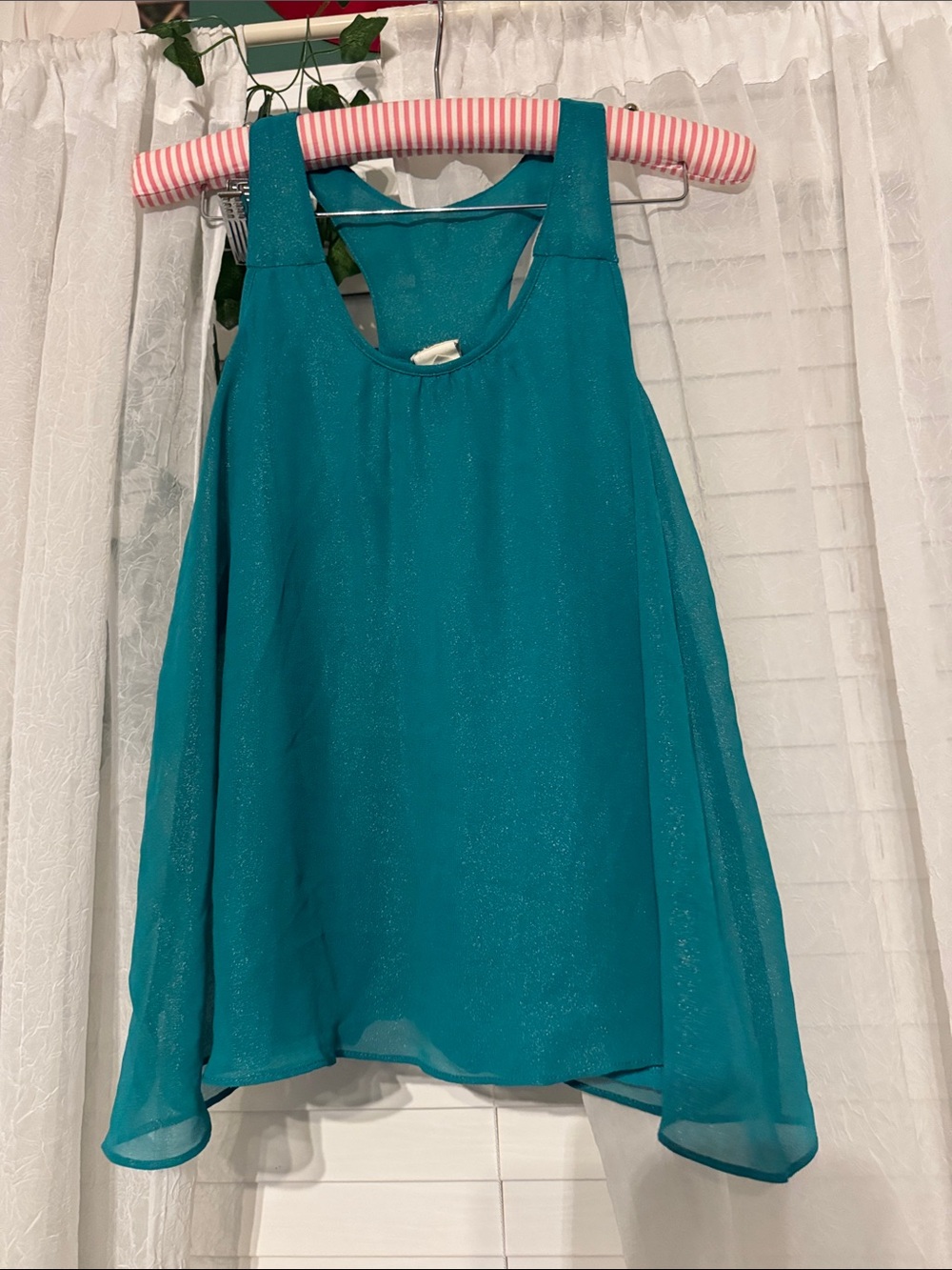 Mudd Teal Racerback Chiffon Camisole